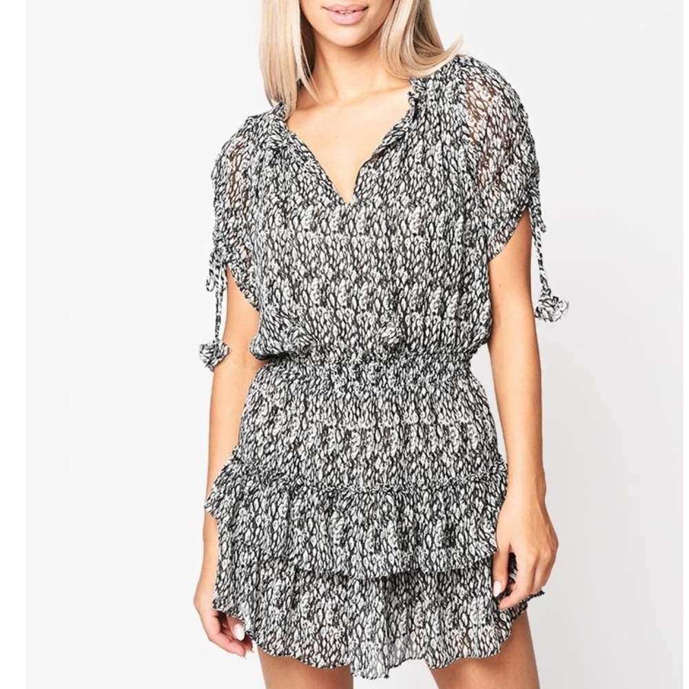Misa Becca Dress Black and White Mini Dress Size Medium